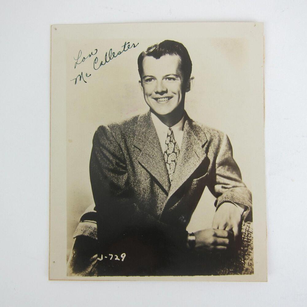Lon McCallister Photograph 5x4 Suit & Tie Hollywood Actor Portrait Vintage 1940s